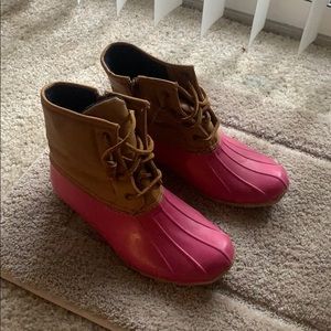 Pink Sperry Duck Boot